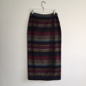 Western Wrap Around Midi - Long Pencil Skirt